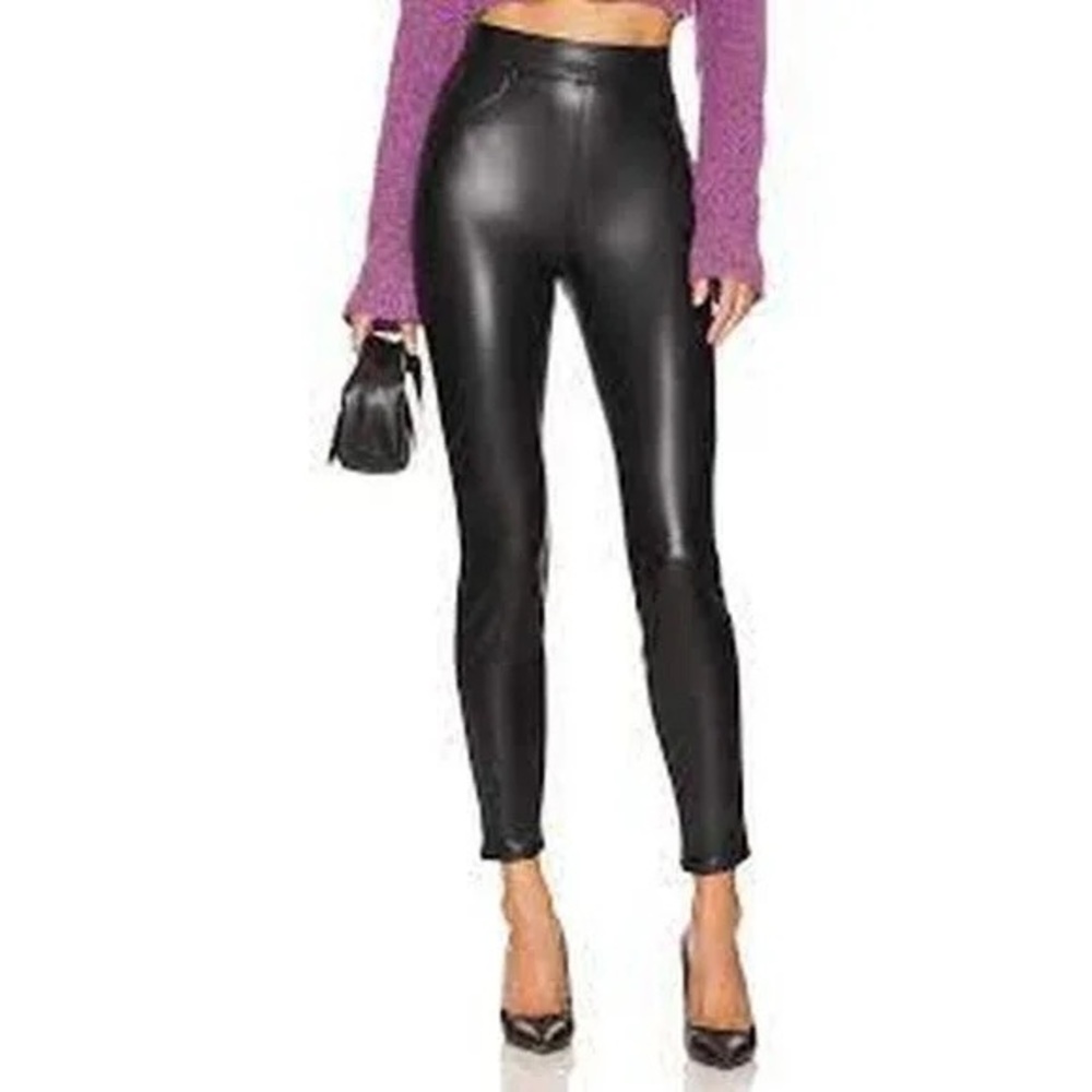 Sanctuary Runway Black Faux Leather Leggings Medium